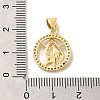 Zodiac Theme Brass Micro Pave Cubic Zirconia Pendants KK-M273-05H-G-3