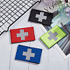 Gorgecraft 4Pcs 4 Colors Reflective First Aid Cross Patches PATC-GF0001-16-4