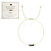 Natural Black Onyx Braided Beads Bracelets for Women LU0568-1-1