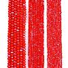 Electroplate Opaque Solid Color Glass Beads Strands LS-EGLA-A044-P6mm-L22-2