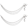 Multilayer Alloy Shoe Decoration Chain AJEW-WH20006-171-1