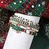 4Pcs 4 Style Polymer Clay Stretch Bracelets Set X1-BJEW-TA00496-3