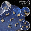 9Pcs 3 Styles Brass Micro Pave Cubic Zirconia Pendants ZIRC-BBC0003-75-6