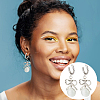 12Pcs 2 Colors 201 Stainless Steel Huggie Hoop Earring Findings STAS-UN0056-80-6