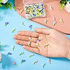100Pcs 5 Colors Luminous & Two Tone Resin Decoden Cabochons RESI-TA0003-90-6