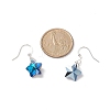 Electroplated Glass Star Dangle Earrings EJEW-JE05160-4