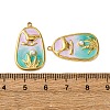 304 Stainless Steel Enamel Pendants STAS-L299-22G-01-3
