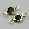 Brass Rhinestone Connector Charms RB-WH0001-08F-2