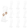 Transparent Acrylic Slant Back Earring Display Stands EDIS-WH0035-07A-2