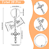 20Pcs Alloy Enamel Keychains KEYC-SC00057-2