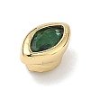 Horse Eye Brass Micro Pave Cubic Zirconia Cabochons KK-P345-13G-C-3