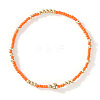 Glass Seed Beads & CCB Beads Stretch Bracelets TB4137-33-1