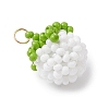 Glass Seed Beaded Tomato Pendants PALLOY-MZ01081-02-2