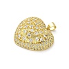 Brass Micro Pave Cubic Zirconia Pendants KK-S511-23G-2