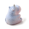 Flocky Opaque Resin Pendants FIND-U030-13P-2