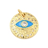 Rack Plating Brass Micro Pave Cubic Zirconia Pendants KK-P277-26G-05-1