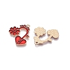 Valentine's Day Theme Alloy Enamel Pendants ENAM-T020-50G-01-2