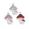 Rack Plating Alloy Rhinestone Pendants PALLOY-T091-25M-P-1