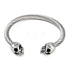 304 Stainless Steel Cuff Bangles for Women STAS-M023-12P-2