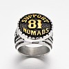 Fashionable Retro Men's 316 Stainless Steel Wide Band Finger Rings RJEW-J066-33-20mm-2
