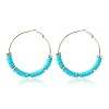 Bohemia Style Colorful Clay Beads Hoop Earrings JQ3310-11-1