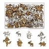 64Pcs 8 Styles Tibetan Style Alloy Pendants FIND-AR0005-03-1