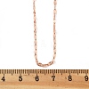 Brass Dapped Chains Necklaces for Women NJEW-D302-23RG-5