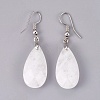 Natural Quartz Crystal Dangle Earrings EJEW-P150-A04-2