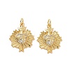 Rack Plating Brass Micro Pave Cubic Zirconia Pendants KK-C008-29G-2