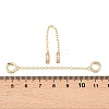 Brass Micro Pave Clear Cubic Zirconia Safety Chains KK-H257-01G-3