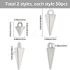 100Pcs 2 Styles Alloy Pendants FIND-SC0019-86P-2