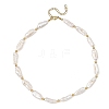 Natural Baroque Pearl Keshi Pearl Beaded Necklaces NJEW-JN06606-3