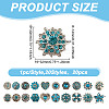 20Pcs Alloy Rhinestone Snap Button BUTT-GO0001-03B-2