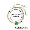Flower Glass Seed Bead & Glass Beads Braided Bead Bracelets NS0067-3-3