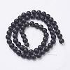 Natural Black Agate Beads Strands X-G-D543-6mm-3