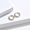 Brass Cubic Zirconia Hoop Earrings EJEW-BB70426-2