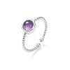 Natural Amethyst Cuff Rings RJEW-E074-01P-03-2