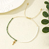 Bohemian Style Glass Seed Beads Braided Bead Bracelets LS-EC2544-3