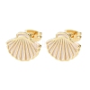 Brass Enamel Stud Earrings LS-EJEW-B152-01G-04-4