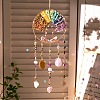 7 Chakra Natural & Synthetic Mixed Stone Chips Tree of Life Suncatchers HJEW-F027-17-2