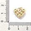 Heart Brass ABS Plastic Imitation Pearl Charms KK-Q017-22G-3