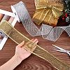 2 Rolls 2 Colors 9M Sparkle Polyester Mesh Ribbon with Paillettes OCOR-PH0005-94-4