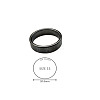 Synthetic Hematite Plain Band Rings BK4832-27-1