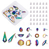 28Pcs 7 Style Rainbow Color 304 Stainless Steel Stud Earring Findings FIND-CW0001-20-2