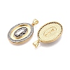 Brass Micro Pave Cubic Zirconia Pendants KK-T070-24G-2