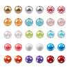 Craftdady 70Pcs 7 Style AB-Color Plated & Bubblegum & Solid Color & Spray Painted Transparent Acrylic Beads MACR-CD0001-03-7