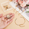 10Pcs 5 Colors 304 Stainless Steel Enamel Oval Link Chain Bracelet Makings AJEW-GO00045-3