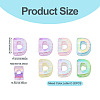 20Pcs UV Plating Transparent Acrylic European Beads OACR-TADJ0001-19D-3