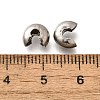 304 Stainless Steel Crimp Beads Covers STAS-P239-34P-06-3