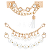 3Pcs 3 Styles Alloy Chain for DIY Keychains MOBA-AR0001-01-1